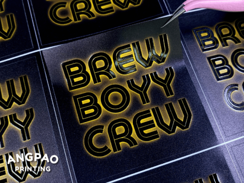 พิมพ์สติ๊กเกอร์ pvc หมึกด้าน